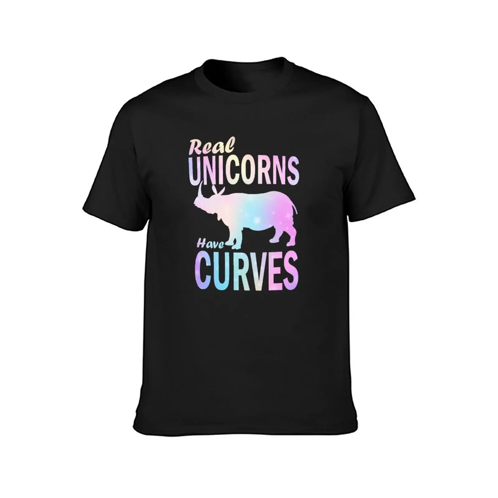 Real Unicorns Have Curves Cool Rhino Gift T-Shirt oversizeds blanks mens graphic t-shirts pack