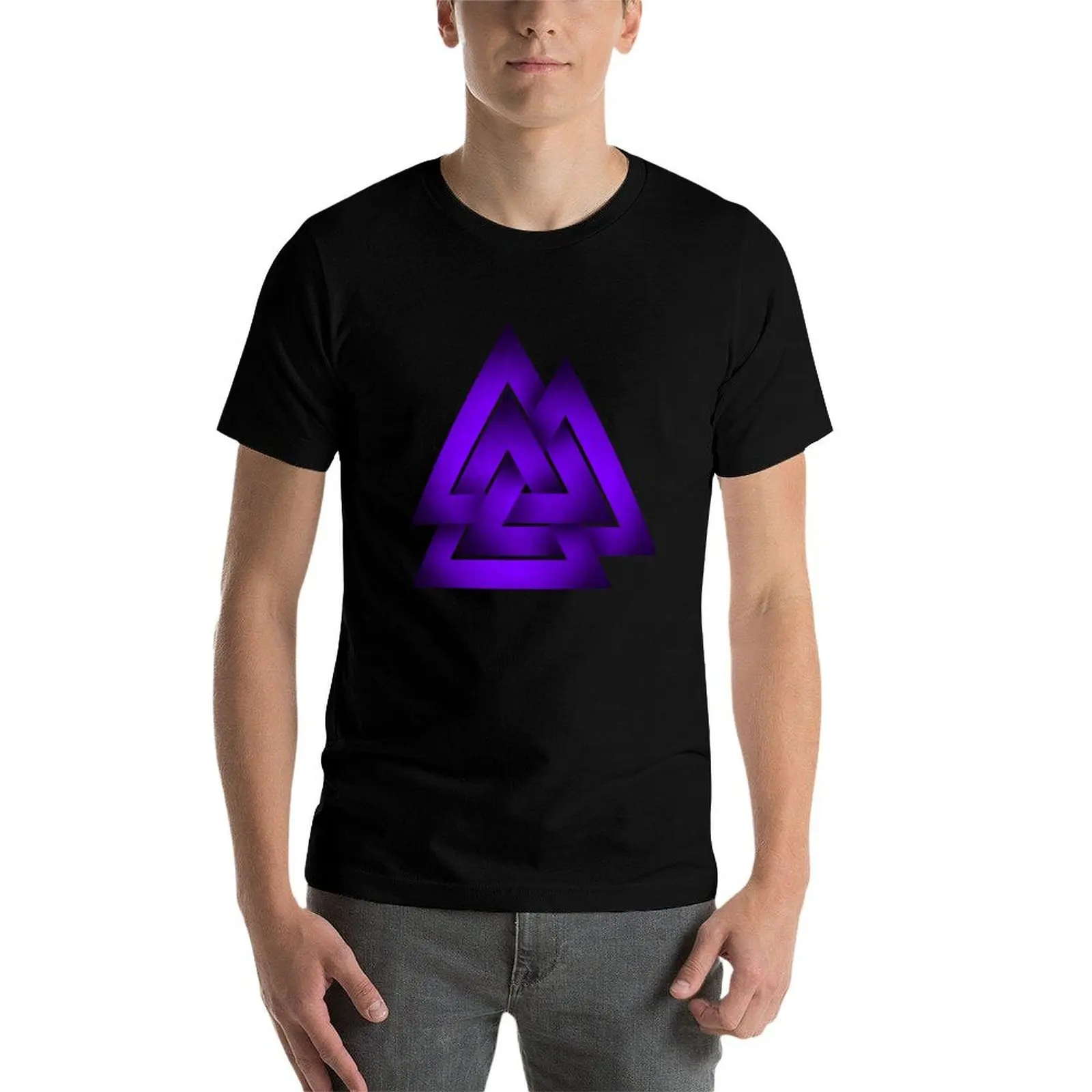 

Norse Odin's Valknut - Purple T-Shirt t shirts for man pack white t shirt man designer t shirts for man cotton soft T-Shirt