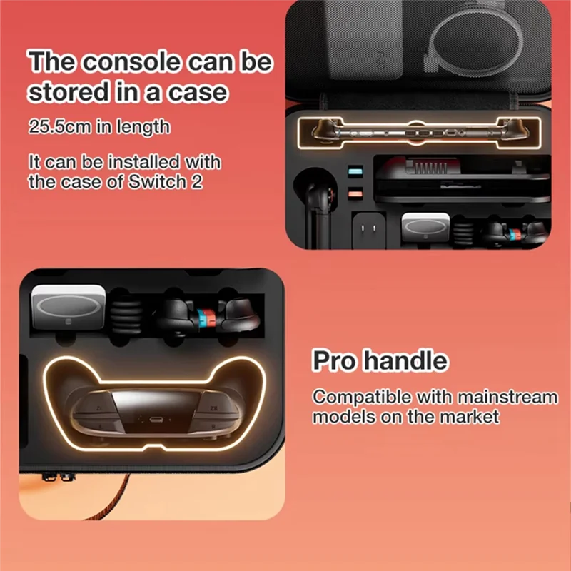 

Чехол для переноски из ЭВА, защитный чехол для Nintendo Switch, 2-портативная сумка для хранения, аксессуар для игровой консоли Nintendo Switch Single Pro
