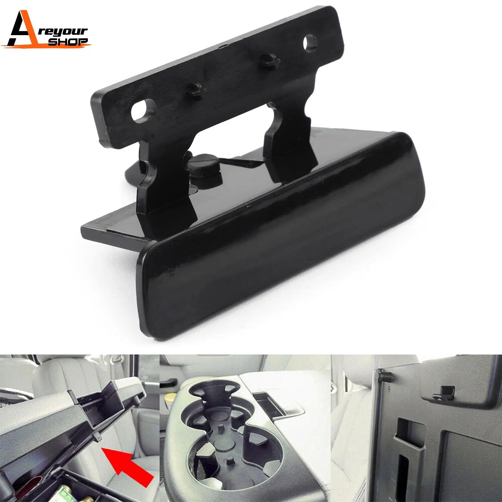 Areyourshop Center Console Armrest Latch Lid for Chevy Silverado 1500 2500HD Tahoe Yukon 20864151 20864154 Car Accessories