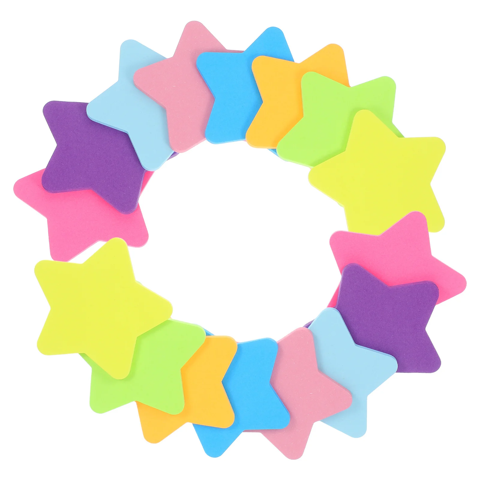 16 قطعة من دفاتر الملاحظات اللاصقة ذات النجمة الخماسية، التصاق موثوق به يقع على الأسطح، مثالية لتنظيم المهام، تذكير الملاحظات المنزلية