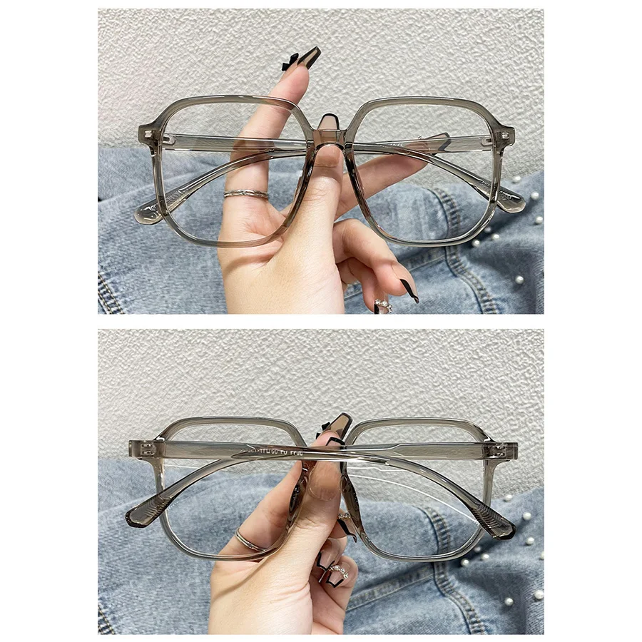 1pc New large frame individual anti-blue glasses frame men and women can match myopia frames