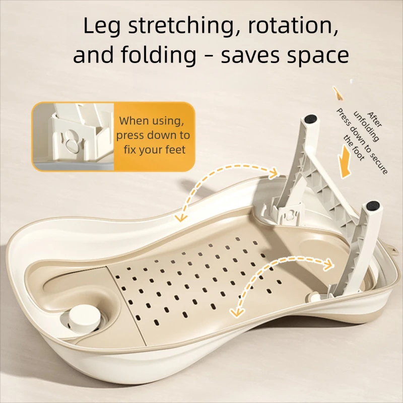Portable Collapsible Baby Bath Tub | Smart Temperature Display | Soft Skin-Friendly Mesh for Infant Safety & Comfort view 2