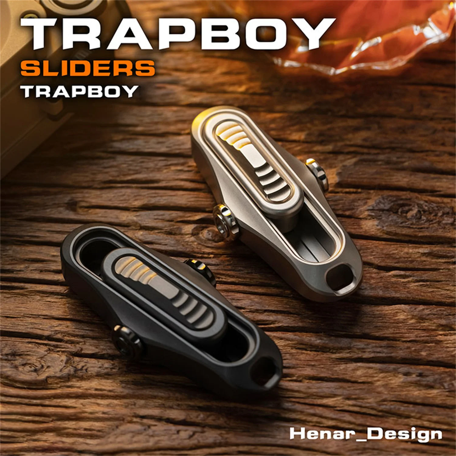 

WANWU EDC TRAPBOY Single Fidget Slider Mechanical Structure Fidget Toy Fingertip Gyro Metal Stress Relief Toys