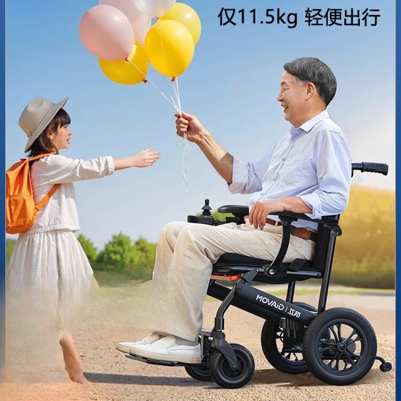 

Carbon fiber electric wheelchair for the elderly Intelligent folding lightweight scooter Small