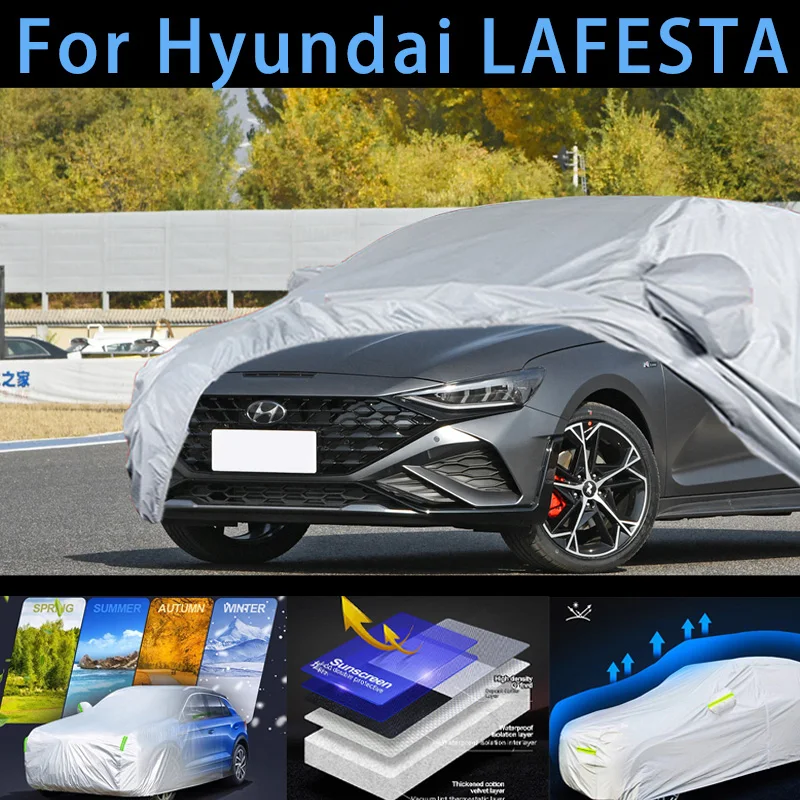 For Hyundai LAFESTA Outdoor Protection Full Car Covers Snow Cover Sunshade Waterproof Dustproof Exterior Car cover protection