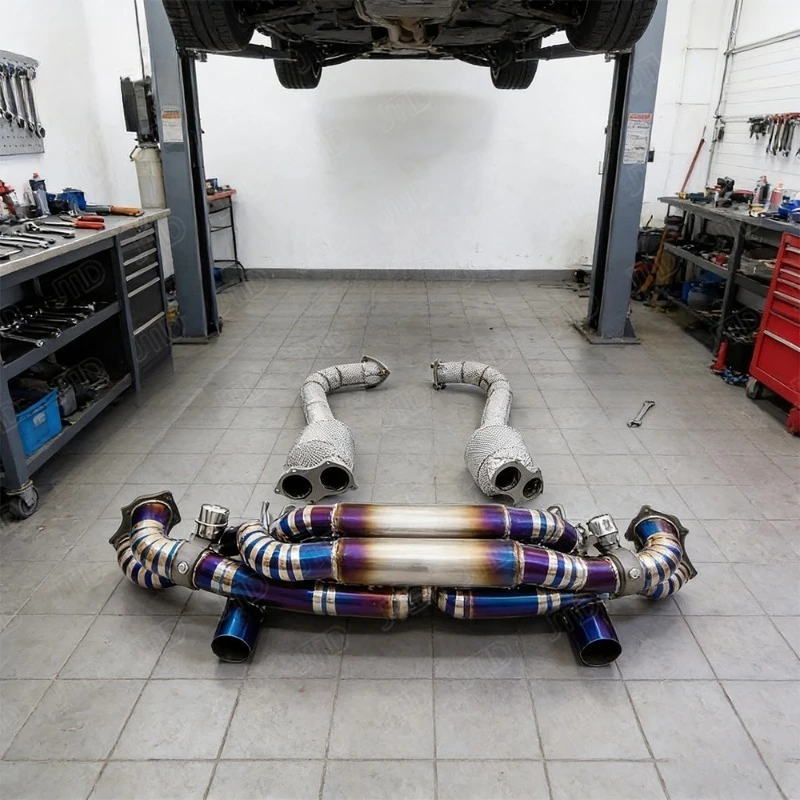 Heat Insulated Titanium Alloy Full Exhaust Assembly Header Mid Tail Pipe Parts For Automobiles Produced Two Thousand Twenty
