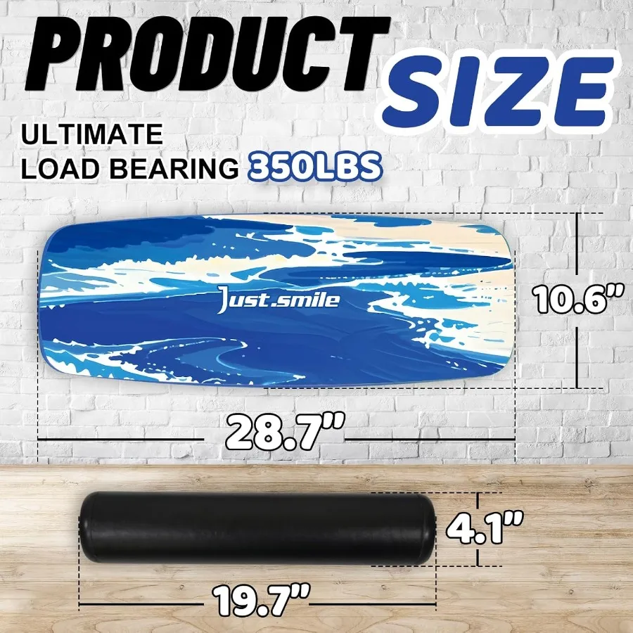 مدرب رياضي للوحة التوازن مع سدادة قابلة للتعديل للعلاج الطبيعي وتدريبات ركوب الأمواج واليوجا وتمارين الاستقرار الأساسية Du