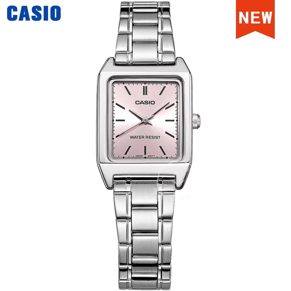Casio uhr für frauen top marke luxus set 30m Wasserdicht Quarz damen uhr Tonneau form Edelstahl reloj mujer LTP-V007D- 3