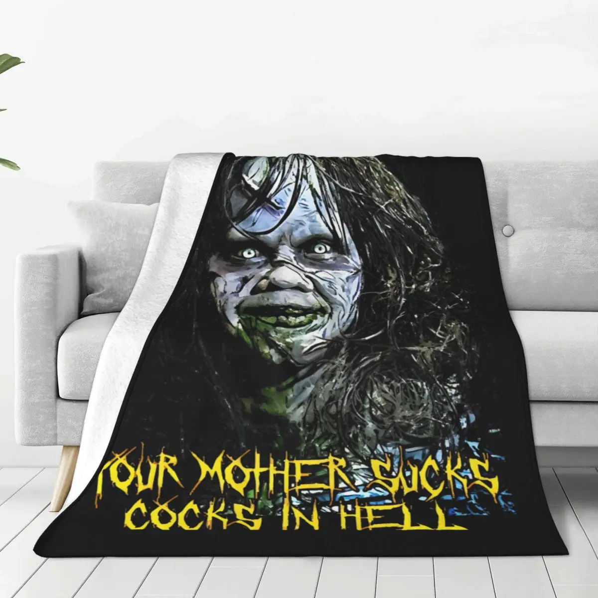 The Exorcist Horror Fuzzy Blankets Creative Throw Blankets for Home 150*125cm