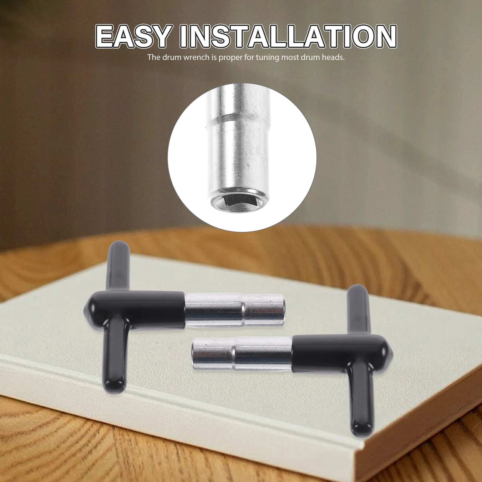 

Drum Set Tuning Key Metal Durable Drum Wrench Practical Tuning Tool for Drummers Beginners Professionals Instrument Parts