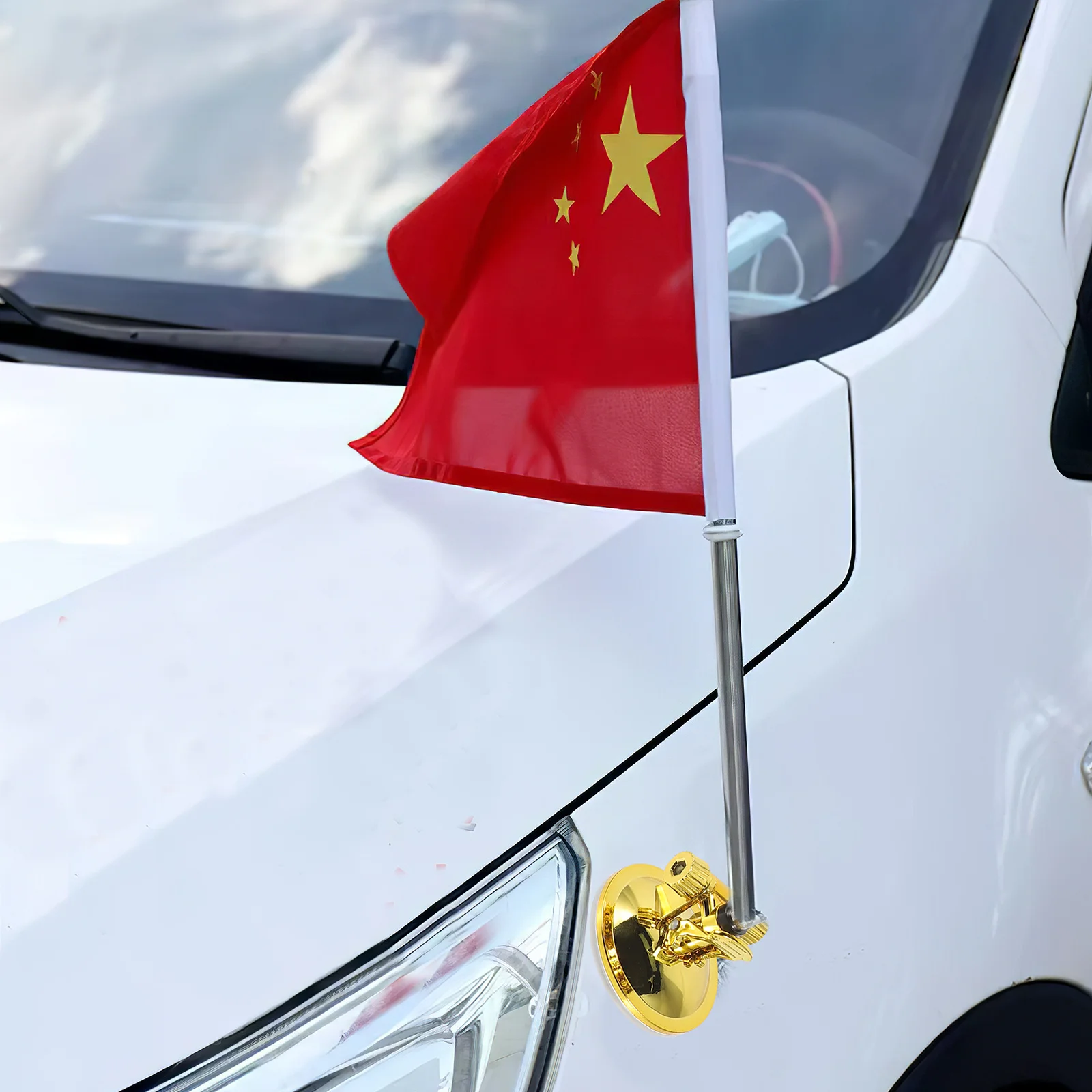 

Stainless Steel Flag Pole Holder Suction Base for Car Motorcycle Multi Use Flag Mounting on Any Flat Surface Car Flagpole Holder