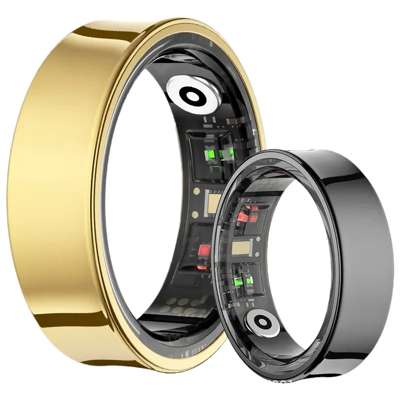 Smart Ring for Men Women Health Tracker Monitor Heart Rate Sleep Blood Oxygen Skin Temperature Gesture Control Jewelry