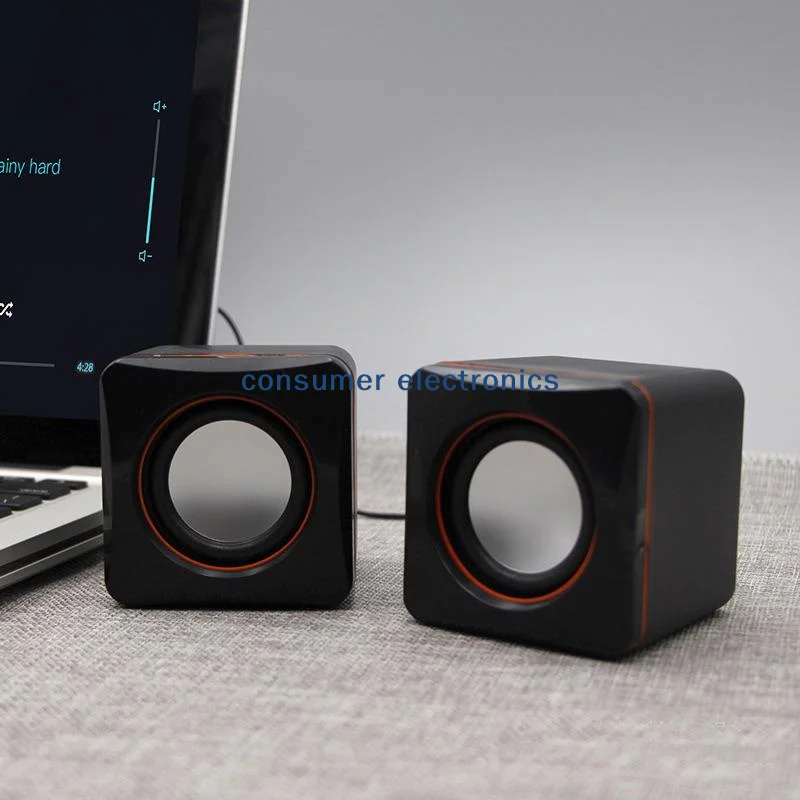 portableMicrophone Equipped Stereo Computer Speakers Pair for Desktop Computer Use at Home Officepractical