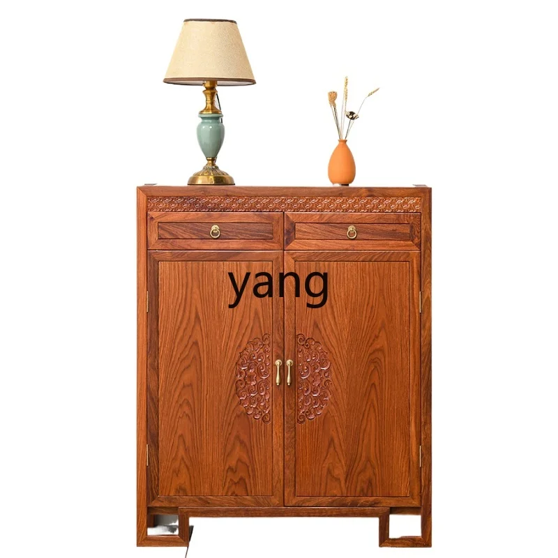 L'm'm New Chinese Style Solid Wood Simplicity Rosewood Hall Cabinet Double Door Pterocarpus Erinaceus Poir. Hallway Locker