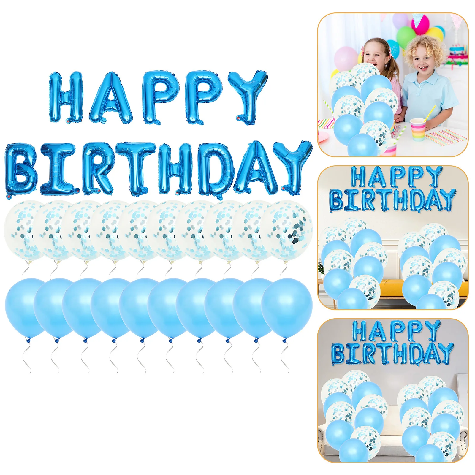 

1Set Adorable Birthday Party Balloon Set Decorations Happy Atmosphere Supplies Balloon Assorted Latex Birthday Balloons