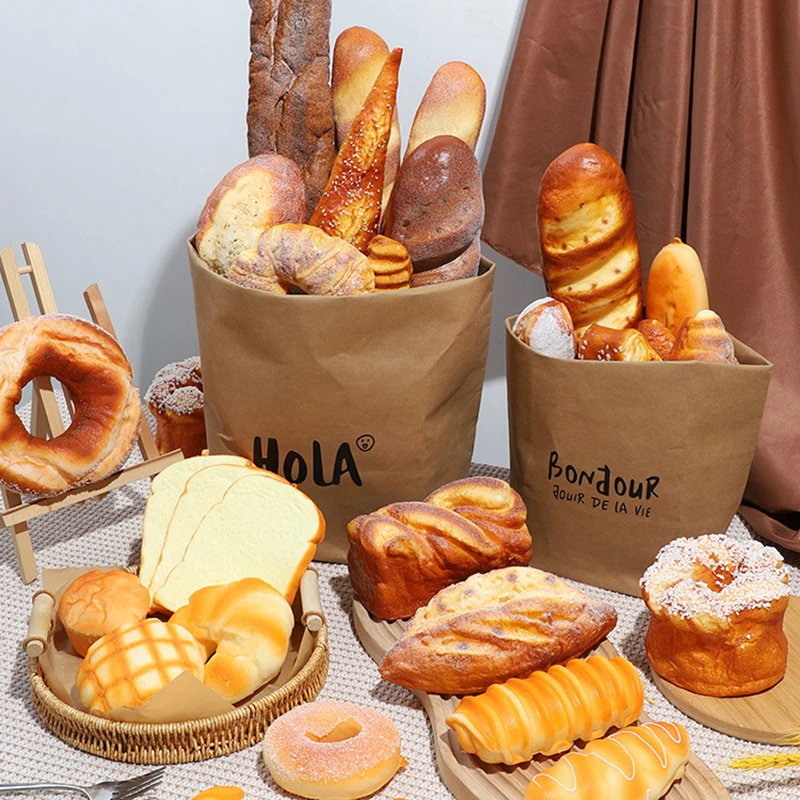 

Food Creative Simulation Bread Toast Donuts Slow Rising Squeeze Stress Relief Toys Spoof Tease People Desktop Decoration