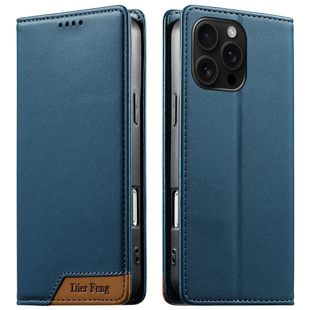 

For iPhone 16E Magnetic Leather Wallet Case RFID Blocking Funda For iPhone 16 15 14 13 12 11 Pro Max Xs Xr 7 8 Plus SE 2022 Etui