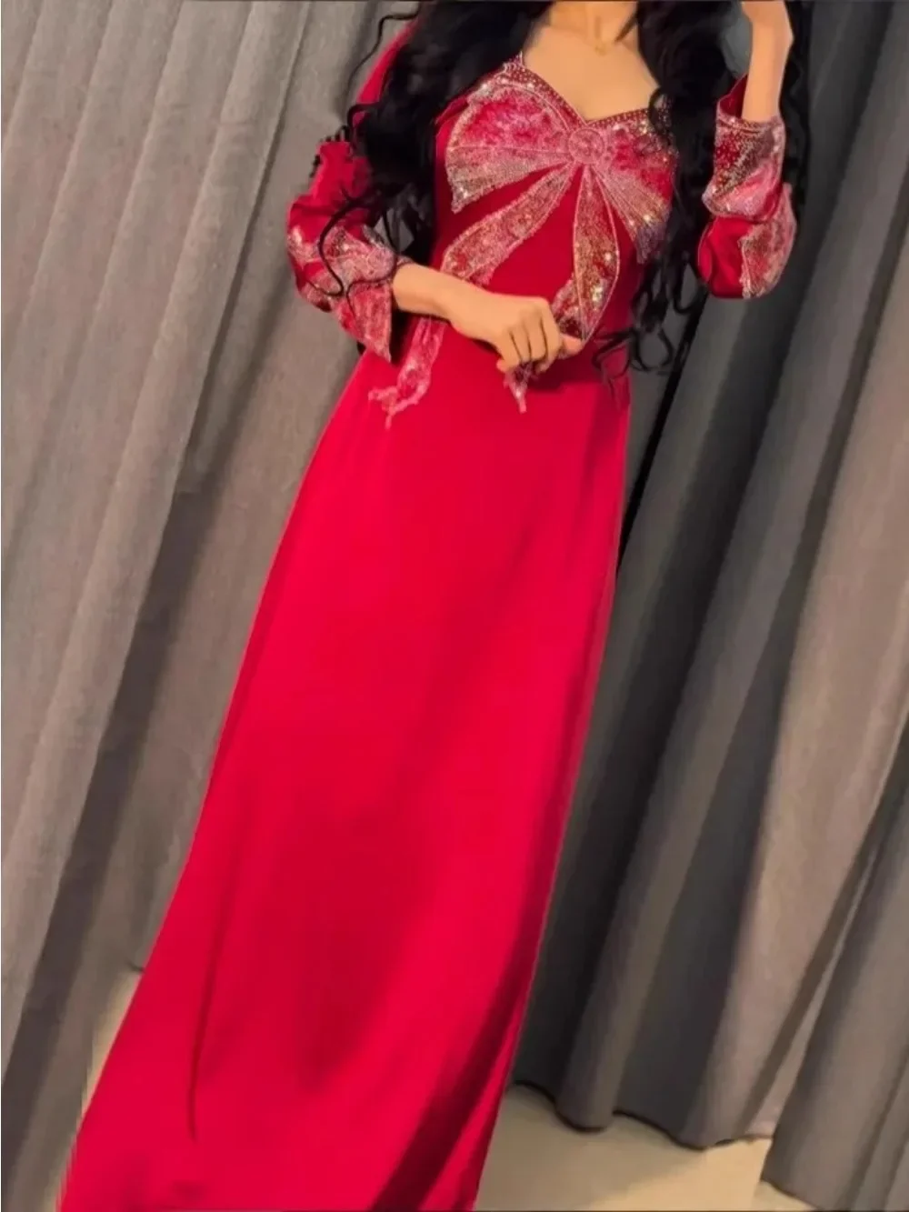 فستان إسلامي طويل للنساء عباية فيستدوس الماس رمضان المغرب دبي 2025 عبايات قفطان إسلام رداء عربي جلابية #3