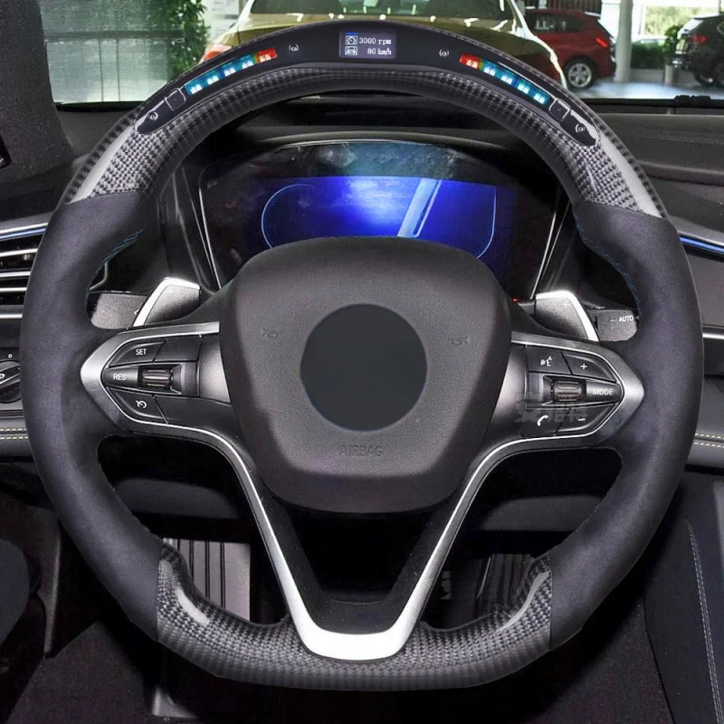 suitable for BMW I8 carbon fiber LED multifunctional sports car steering wheel modification