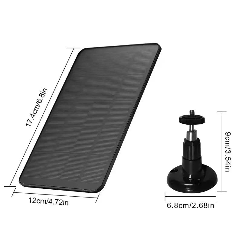 IP67 Wasserdichtes & Extrem Wetterbeständiges Typ-C Solarpanel 360 ° Drehbare Halterung für Solarladegerät im Freien für Überwachungskameras