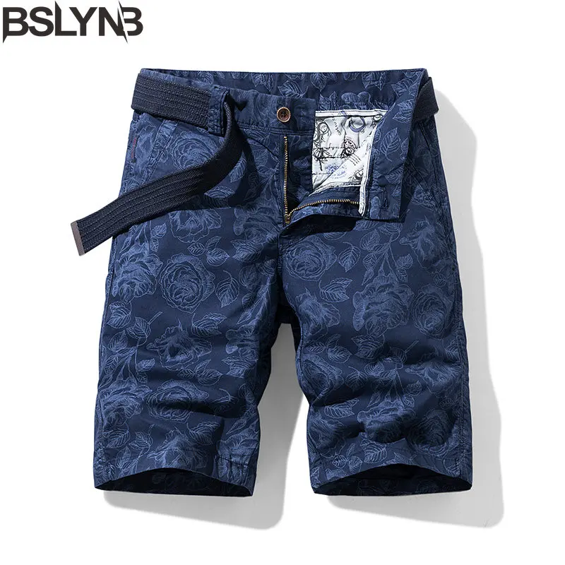 New Arrival Men\'s Cotton Shorts Camouflage Printed Design for Summer Casual Bermuda Beach Pants