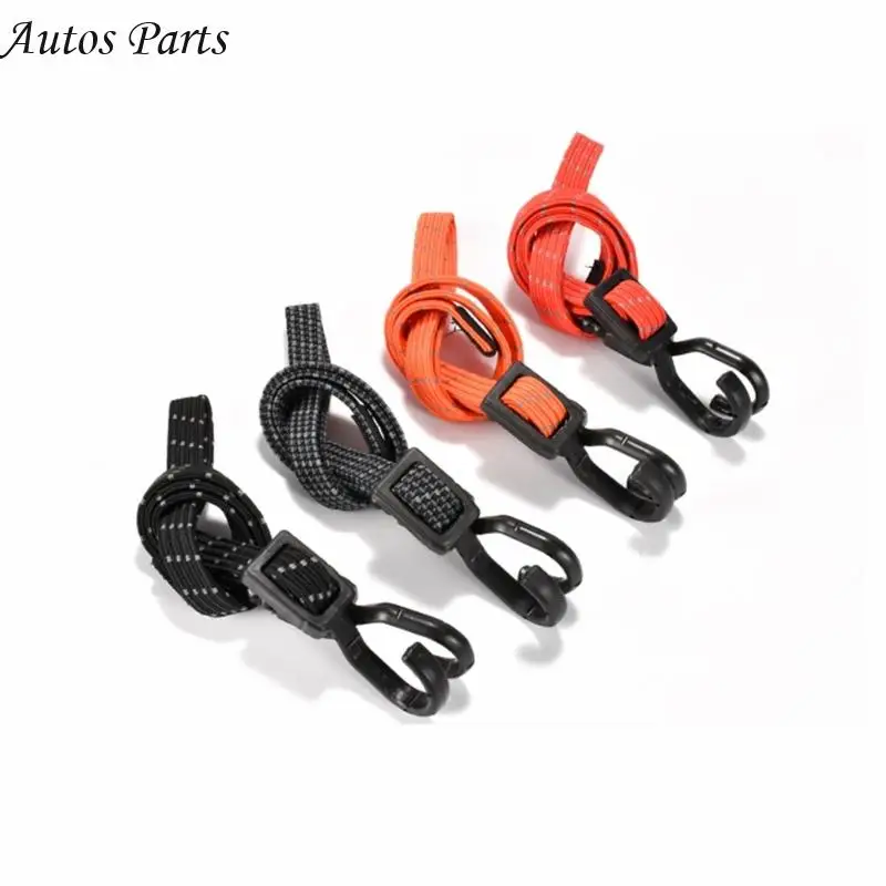 

57BA Motorcycle Luggage Rope Cord Bike Luggage Strap with Hooks High Elastic Rope