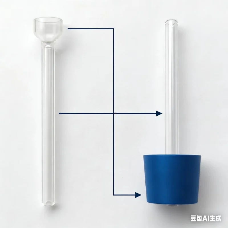 High Quality Glass Funnel for Portable Bubbler Shisha Hookah - Adjustable Long And Short Size for Glass Accessories