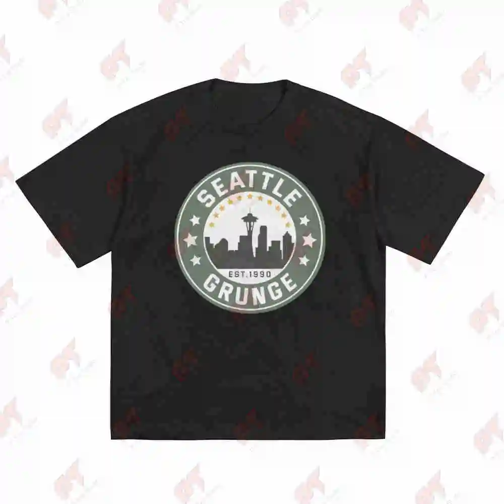 Seattle Grunge Est 1990 Short Sleeve Tee 100% Cotton T-Shirt