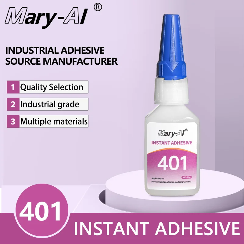 

401 Instant Glue Super Stronger Glue 20ML Fast Dry Cyanoacrylate Glue for Resin Ceramic Metal Glass