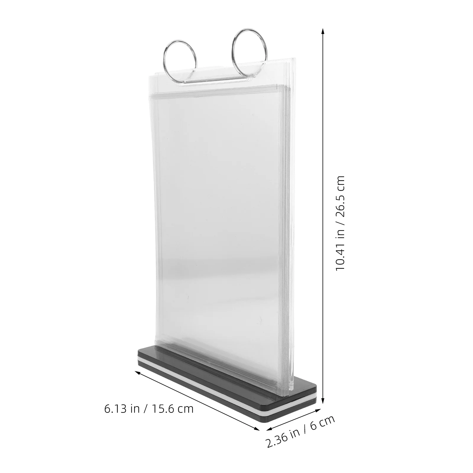 Flip Display Stand Transparent Acrylic A5 6 Pages Vertical Menu Holder Table Sign Holder Double Sided Menu Display Stand