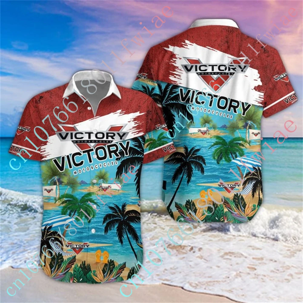 Victory Clothing camisas casuales para hombres y mujeres, cárdigan con botón 3D, camiseta de gran tamaño, camisas y blusas de Anime, logotipo personalizado