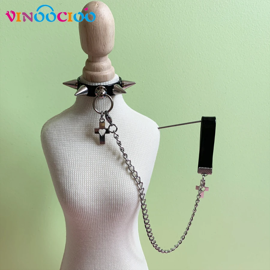 BJD Doll Collar for 1/3 1/4 1/6 size Cute Punk Style Doll Necklace With Leadrope BJD SD Uncle Doll Accessories