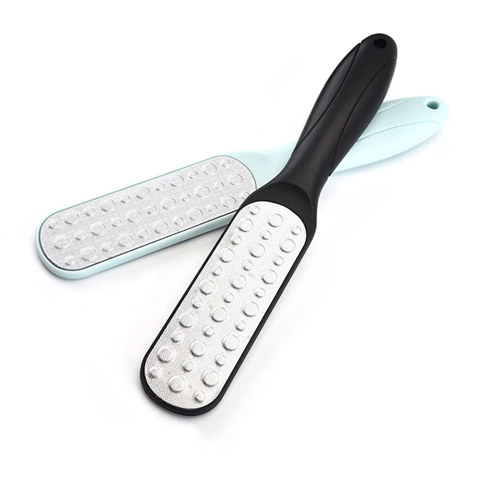

2pcs Double-sided File Ergonomic Handle Reusable Pedicure Tool Dead Skin Remover Foot Exfoliating Steel Grater Handheld Foot