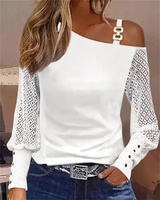 Women's Cold Shoulder Tops Long Sleeve Casual Jacquard Weave Shirts Twist Knot Top Tunic Blouse