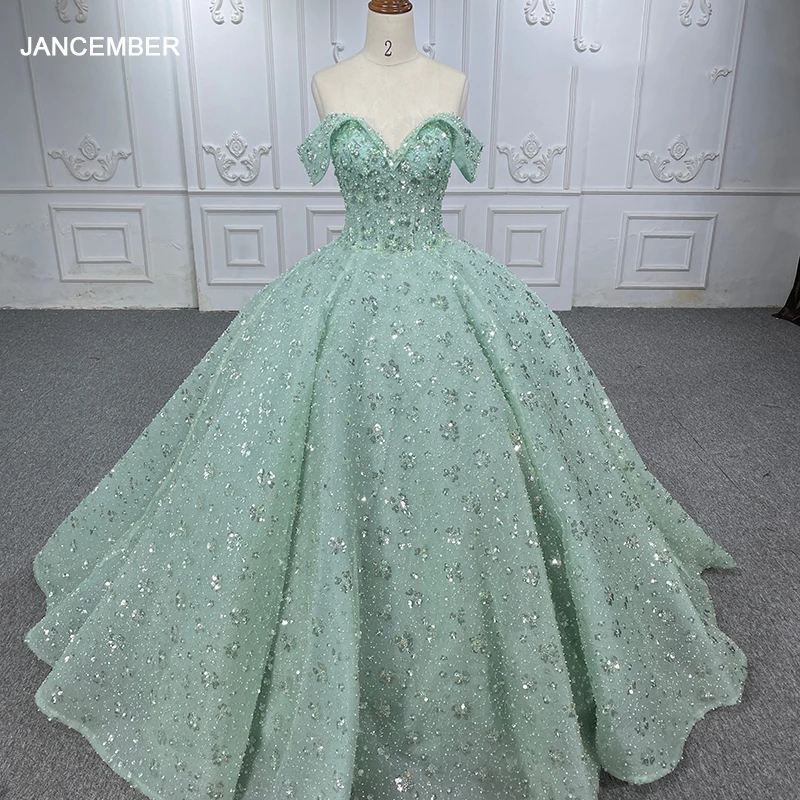 JANCEMBER Gorgeou Green Quinceanera Dresses For 15 Party Princess Appliques Crystal Birthday Party Dress DY6550 Bar Mitzvah