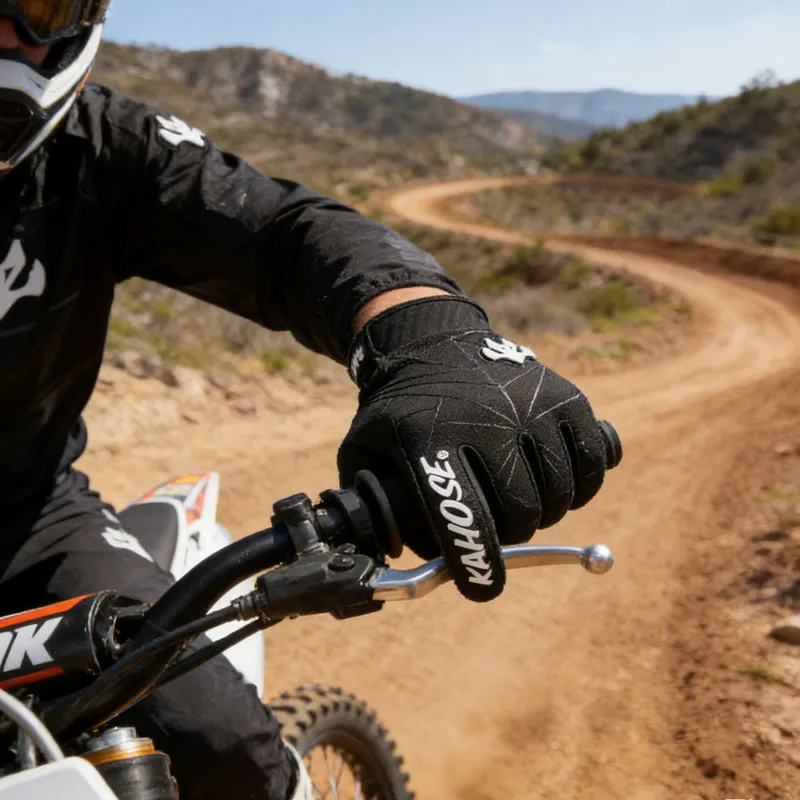 KAHOSE Motocross Off-road Racing Gloves Thin Four Seasons Breathable Motorcycle Riding Gloves for Men Women Cycling Sports Glove