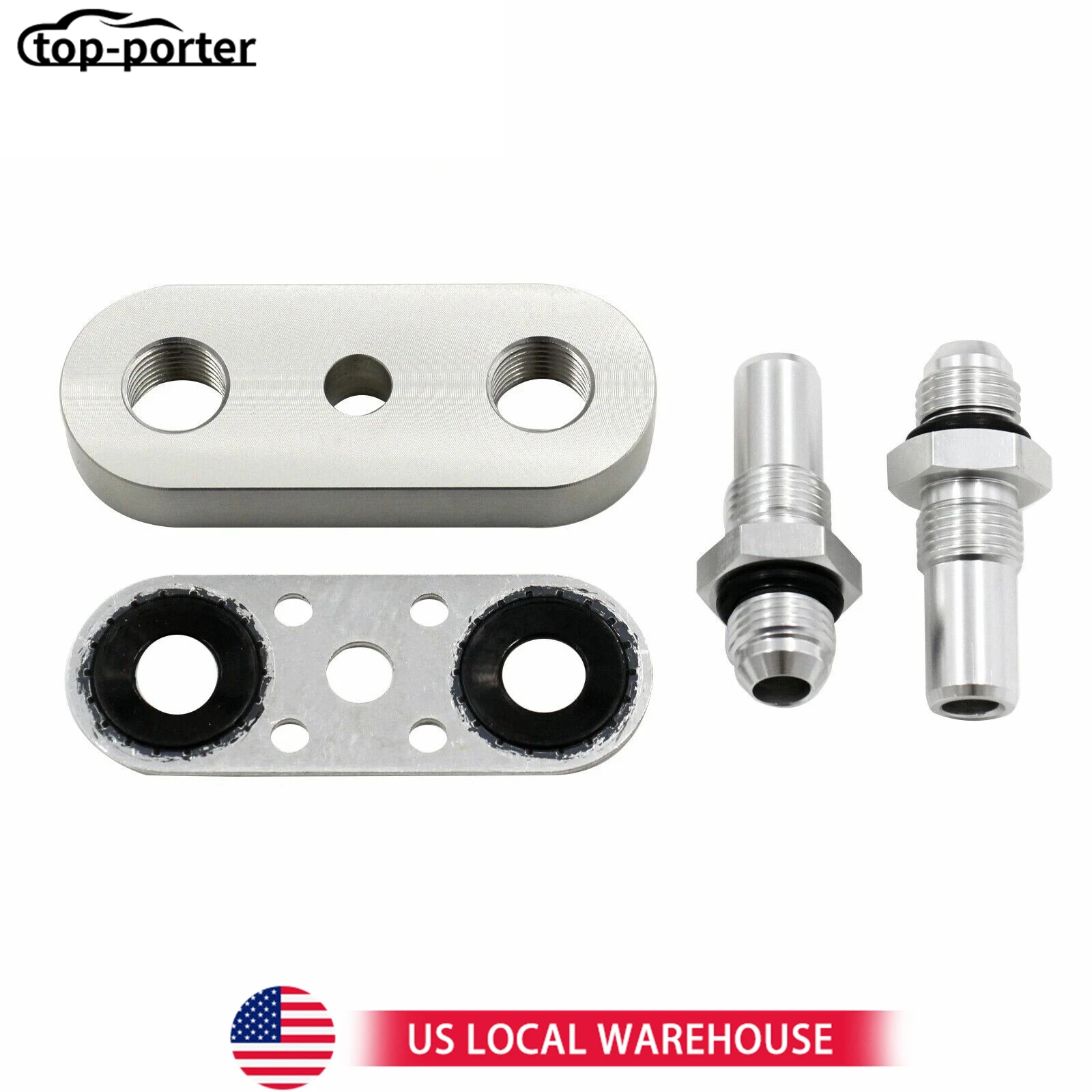 

551121-6AN 6L80E 6L90E 8L90E Переходная пластина линии охладителя коробки передач с уплотнением фитингов 6AN 1 комплект