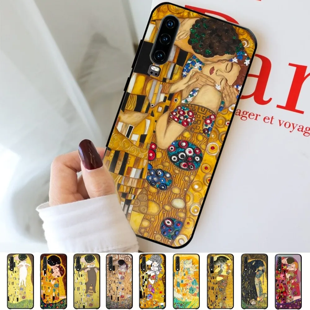 Kiss Gustav Klimt Phone Case For Huawei P 8 9 10 20 30 40 50 Pro Lite Psmart Honor 10 lite 70 Mate 20lite