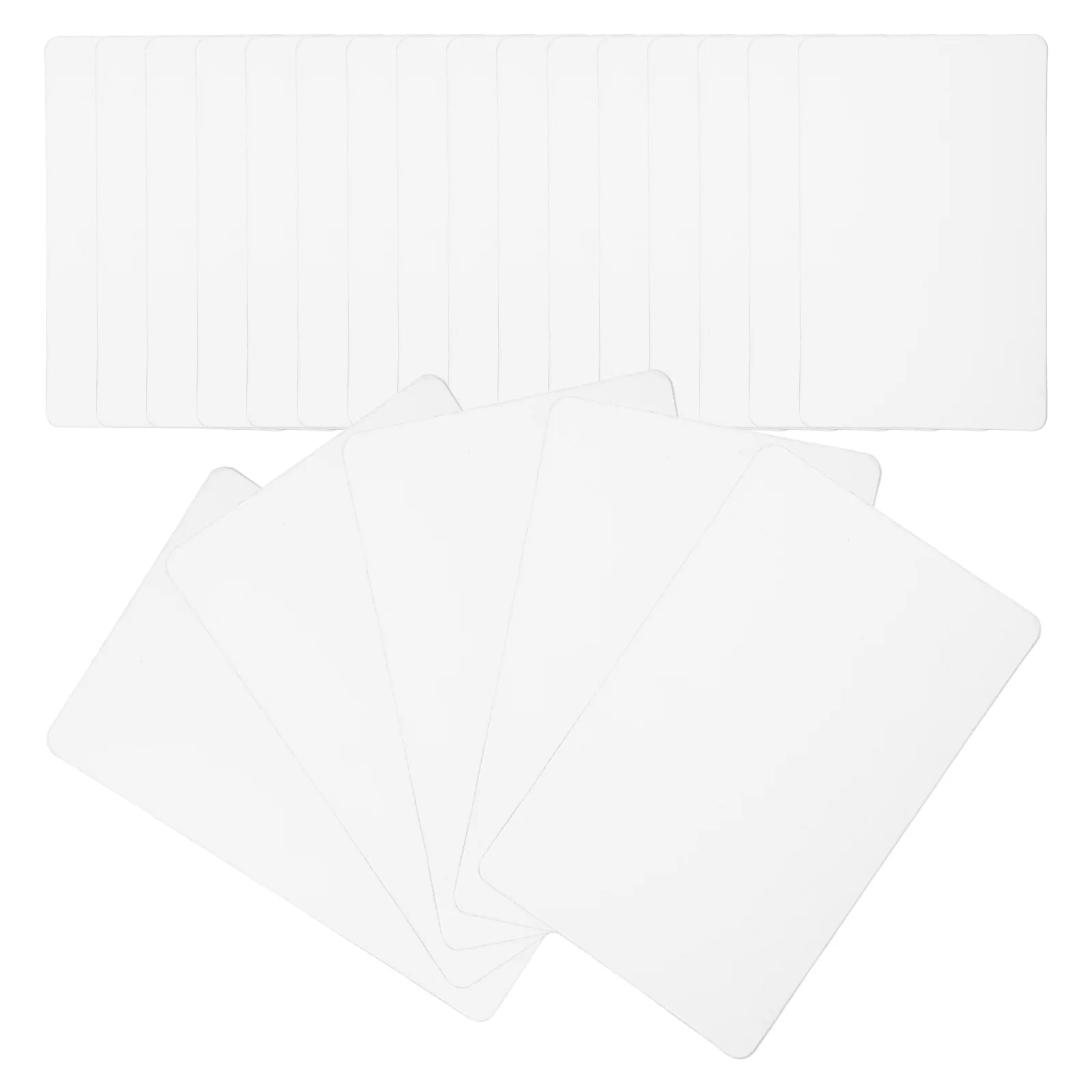 

100Pcs PVC Name Card Blank Plastic Tags for DIY Craft Gift Tags Paintable Waterproof Label Multi-Function Dual-Side Hanging