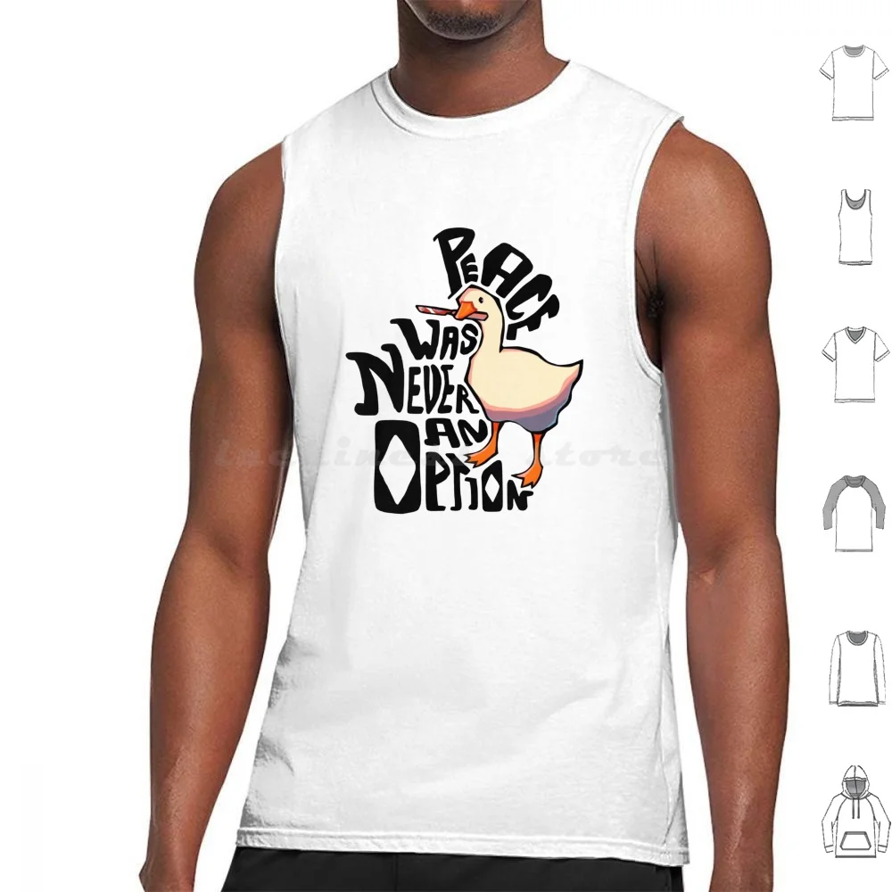 Peace Was Never An Option-Funny Untitled Goose Game Tank Tops Vest Sleeveless Untitled Goose Game Peace Was Never An Option