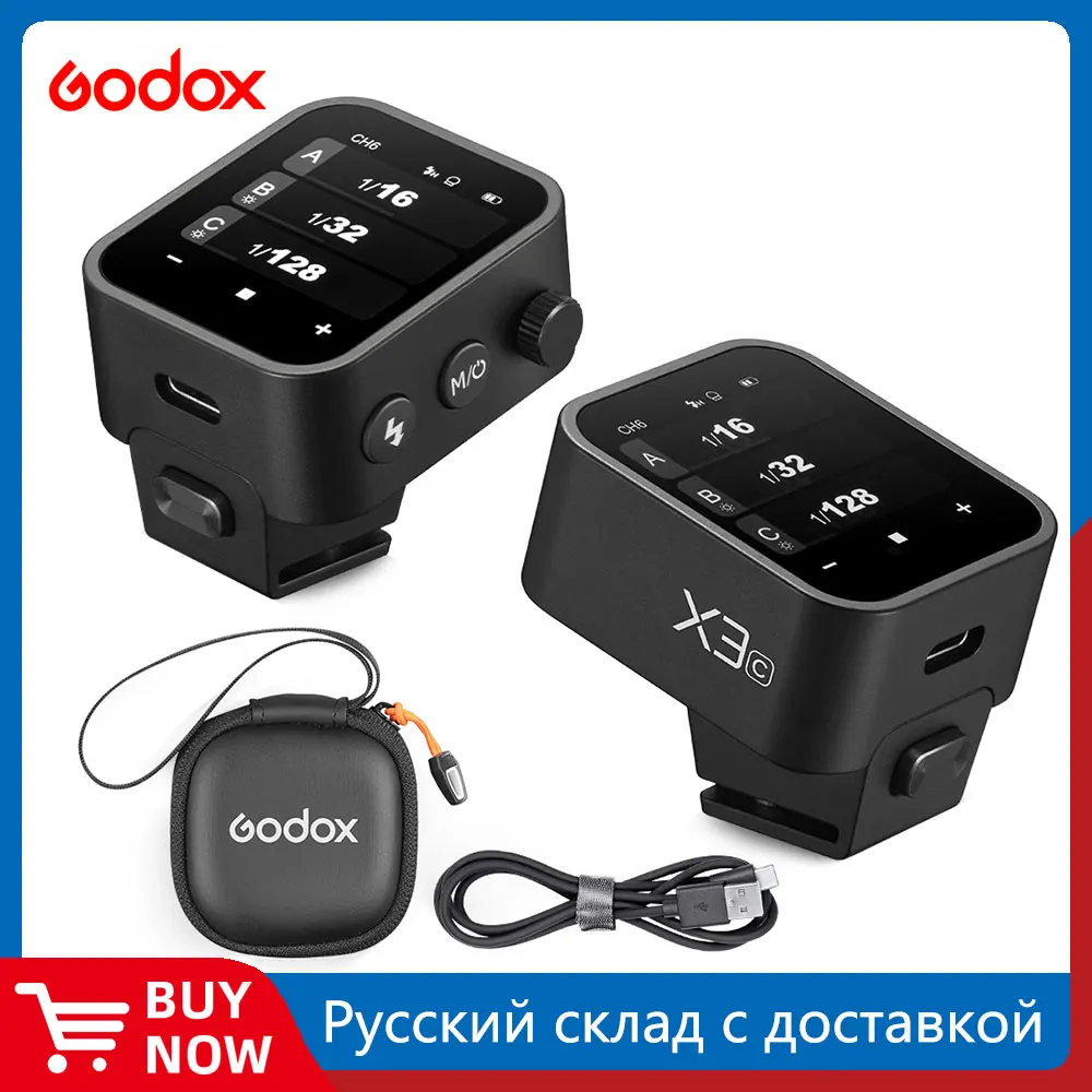 Godox X3 TTL HSS 2.4G Wireless Flash Trigger OLED Touch Screen Transmitter Quick Charge for Canon Nikon Sony Fujifilm