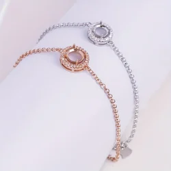 1Pc 6-8MM 925 Sterling Silver Round Prong Bracelet Settings For Jewelry Making