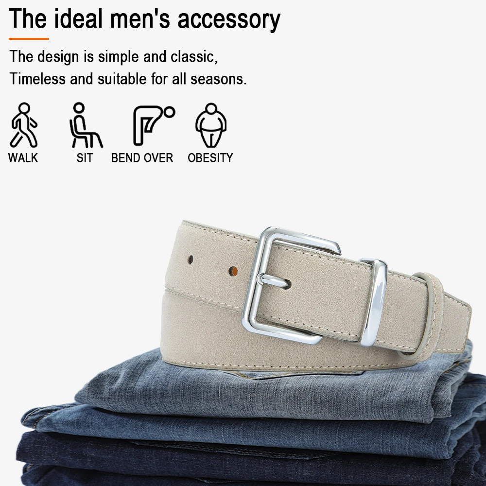 Men's PU Leather Belt Fashion Automatic Buckle Belt for Popular Business High Quality Male Belt Multi Color 105 115 125 135cm