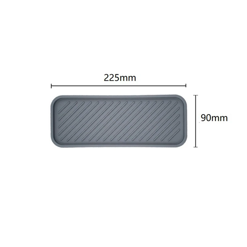 2Pcs Silicone Drain Tray Bathroom Organiser Drain Tray For Sinks,Kitchen Drain Pad Cutlery Cup Tray