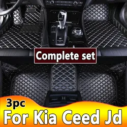 Car Floor Mat For Kia Ceed Jd 2014 2015 2016 2017 2018 2019 2020 Man Non-Slip Luxury Woman Foot Pad Auto Interior Rugs Accessory