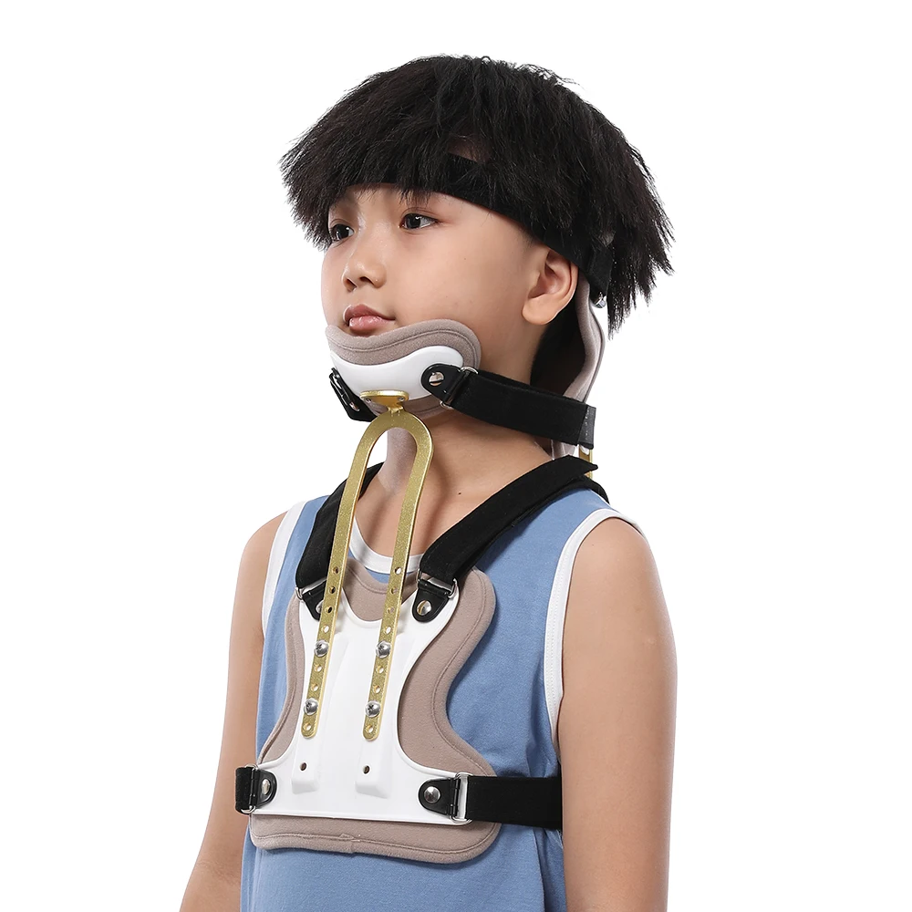 Adjustable Children Neck Traction Support Cervical Thoracic Orthosis For Kid Rehabilitation Health Care Neck Brace