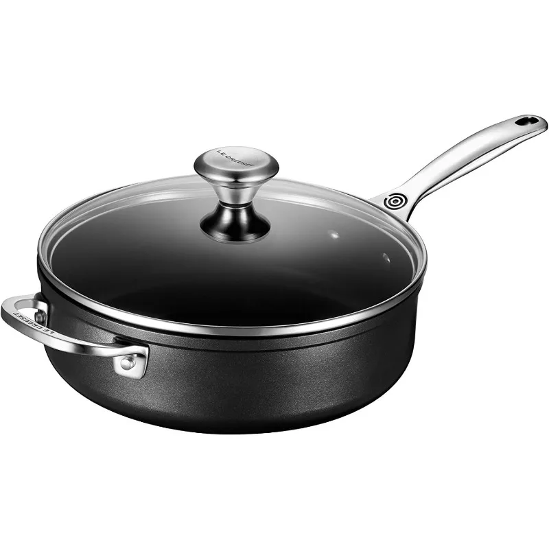 Toughened Nonstick PRO Saute Pan With Glass Lid, 4.25 qt.