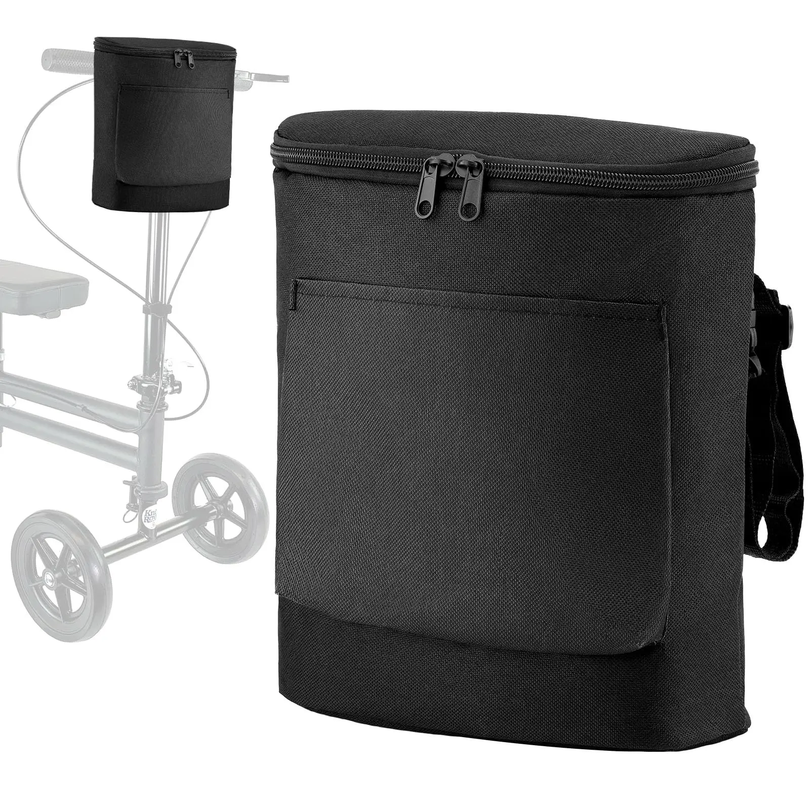 

Detachable Oxford Cloth Handlebar Bag, Large Capacity Storage Pouch for Motorcycle Electric Bike Scooter