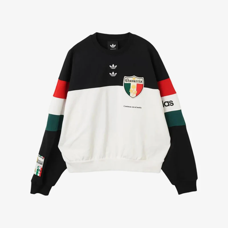 Adidas genuine clover men's and women's fashionable round neck pullover long sleeved sweatshirt KV1976